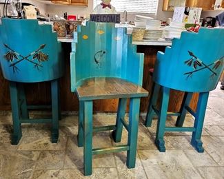 Handcrafted southwest  bar stools