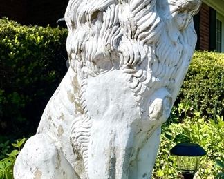 Extra Large and Extra Proud! There are TWO of these fabulous concrete lion sculptures. $2000/PAIR. You will need professional movers! 