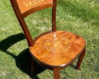 SOLD - Detailed view of game table chairs