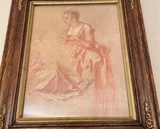 $28 - antique print - 11x13