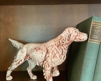 SOLD - vintage ceramic Pointer dog (my tail is broken… will you still love me?) - 15x8.5