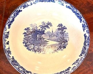 SOLD - antique blue and white bowl
