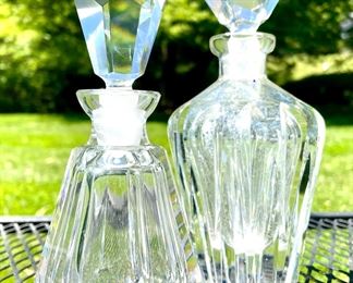 SOLD - Crystal Decanter (closer one) ; SOLD - Crystal Decanter (in back). Vintage. One stamped made in Germany. 