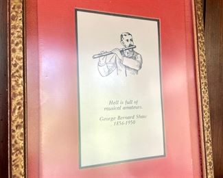 SOLD - framed George Bernard Shaw 