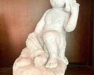 SOLD - Concrete Cute Lil kid - 13in