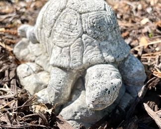 $38 - vintage concrete turtle sprinkler