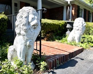 $2000 - pair of Leo the Lion statuaries 14x21x44