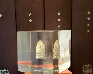 SOLD -artifact in acrylic box