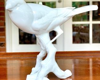 SOLD - white porcelain Boehm songbird