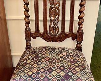 $350. 19th Century French Renaissance Chair with Grapevine Motif. 41 x 18.8 x 16.5. There are FOUR available! 