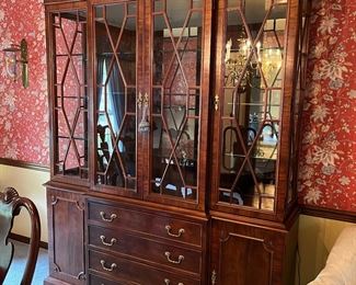 Century Furniture lighted china cabinet