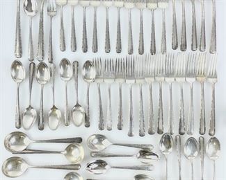 2049 Grams Fine Towle Sterling Silver Candlelight Patterned Flatware
