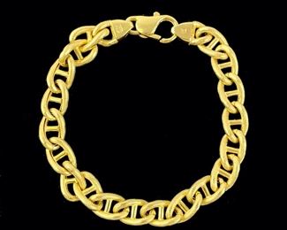 9.8 Grams Fine 14K Yellow Gold 7" Link Bracelet

