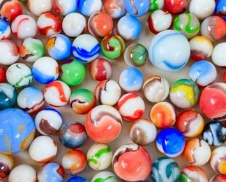 Antique Transitional Swirl Glass Marbles
