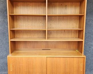 Poul Hundevad Mid Century Danish Modern MCM Teak 2 Piece Step Back Cupboard Made In Denmark
