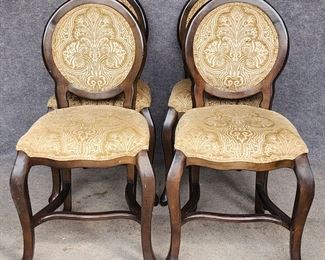 4 20th Century Upholstered Side Chairs Bar or High Table Height
