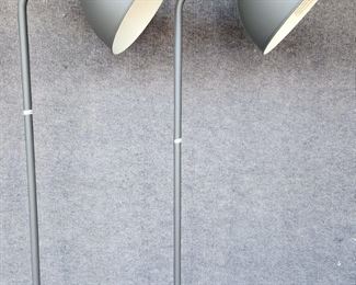 Pair of Industrial MCM Style Floor Lamps
