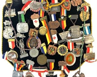 Vintage 1970s and 80s German Volksmarching Hiking Folk Walk Medal Collection

