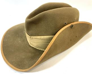 Vintage Australian Military Bush Hat Fayrefield Slouch Hat Made By United Felt Hats in Melbourne
