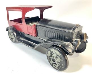 Antique Die Cast Metal Wind-Up 12in Car
