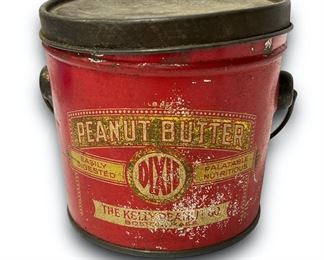 Antique Dixie Peanut Butter Advertising Tin
