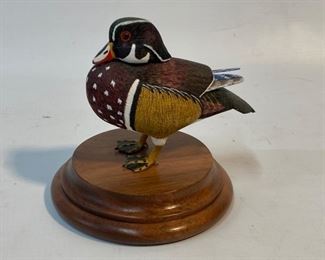 Vintage Joe Shortall Denton, Maryland Hand Carved and Painted Mini Duck Decoy
