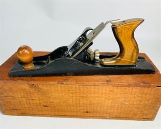 Antique Steel Wood Plane Made in USA - With Wood Box
