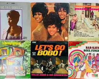 21 Vintage Soul Vinyl Records - Bar-Kays Soul Finger, Lets Go BoBo!, Jerry Butler, Richard Pryor, The Temptations, The Supremes, Aretha Franklin and More
