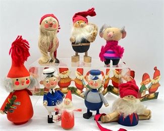 Vintage Danish Bo Svensk tomte style holiday gnomes figurine lot Danish Mid Century Modern
