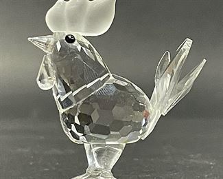 Swarovski Crystal Miniature Rooster Figurine
