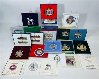 Vintage & Recent The White House Historical Association Christmas Ornaments dates from late 90s and early 2000s to 2021 All New In Box Set if 15
