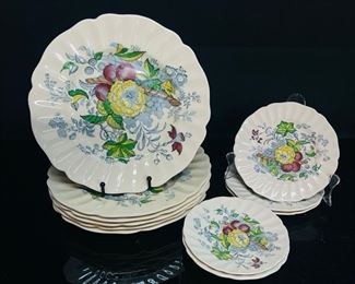 Royal Doulton The Kirkwood Dinner Plates & Bread Plates Lot.
