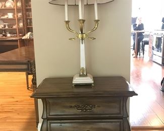 White Marble Candelabra Lamp. furniture piece not for sale 