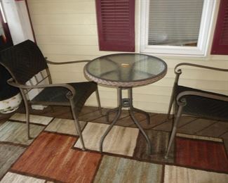 porch set / rug
