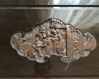 Asian Lacquered and Carved Chest