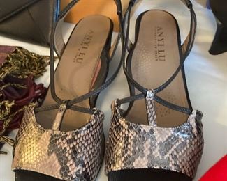 Anyi Lu Platform Shoes with Snakeskin Design