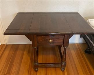 Drop Leaf Small Dining/Side Table with Drawer