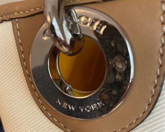 Coach - Blue, White and Brown Tote Bag