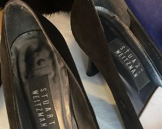 Black Stuart Weitzman Kitten Heels