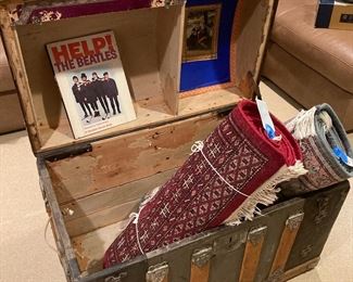 Antique Chest and Rugs