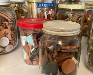 Jars of Mosaic Tile