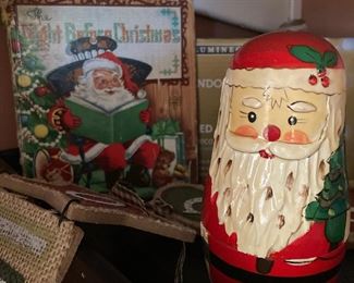 Christmas Decor, Santa Nesting Doll