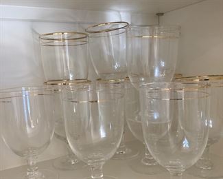 Gold Trim Wine Glasses