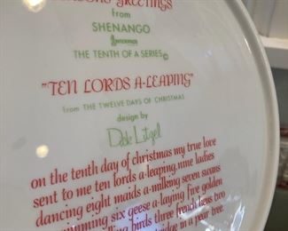 Decorative Shenango "Season's Greetings" Plate