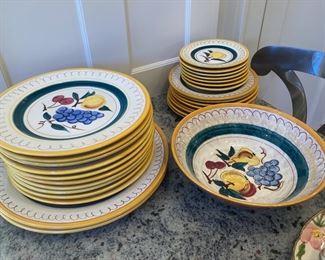 Stangl Pottery "Fruit" Dinnerware Set 