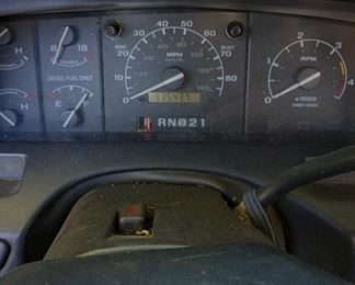 1995 Ford F-450 SD L V-8 OHV 16V Turbo Diesel Truck and Trailer, with Panasonic CD Player and Gauges 