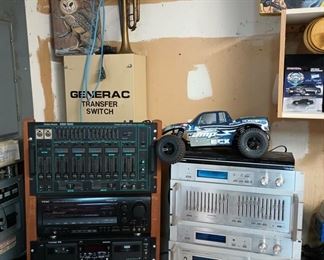 Pioneer Graphic Equalizer - SG-9800, Pioneer Reverberation Amplifier - SR-303,Pioneer Dynamic Processor RG-2,Pioneer Stereo Amplifier SA-8800
Radio Shack Stereo Mixer-  SSM-1200, Tascam Double Cassette Deck 302, Teac Surround Receiver/Amplifier AG-V8520