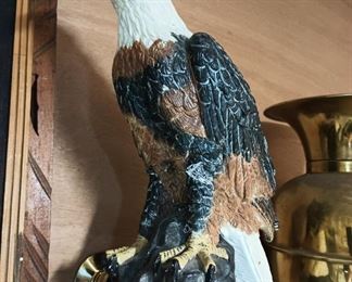 Wood Carved Eagle Table/Mantle Statue