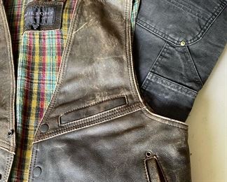 Wilson's Leather Vest, Carhartt Black Jeans