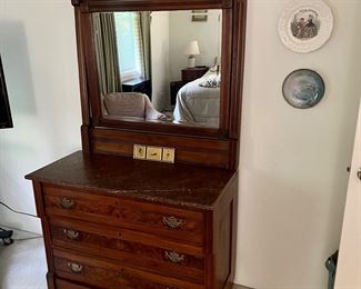 Nice marble top Dresser / upstairs antique